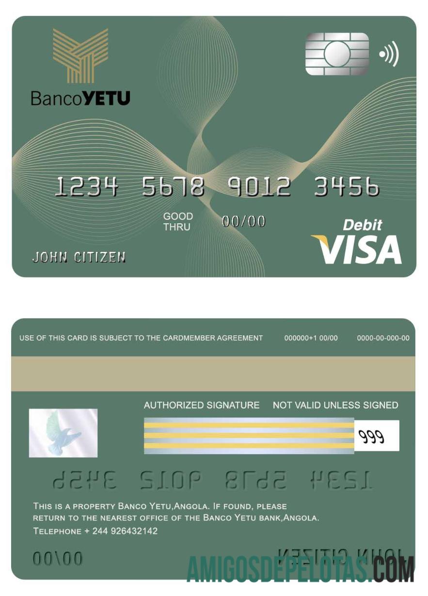 Angola Banco Yetu Visa Card baixar para verificação